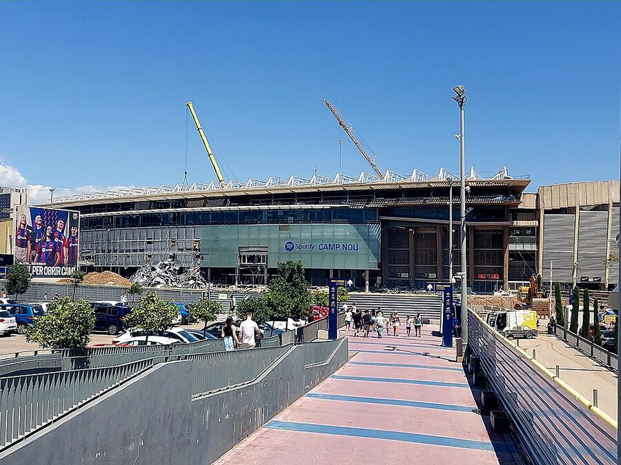 Camp Nou stadium during 2023 renovation works