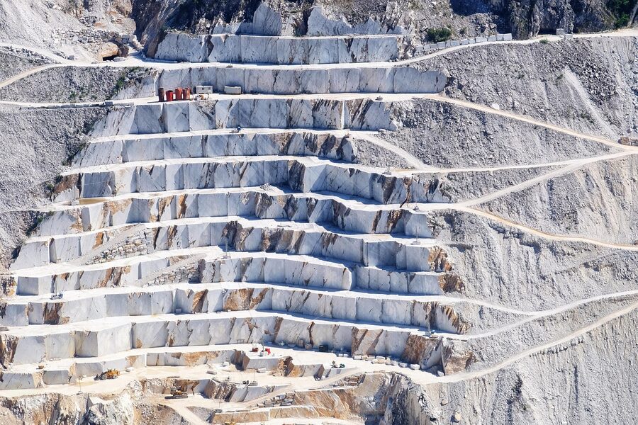 The Carrara marble quarry in Tuscany
