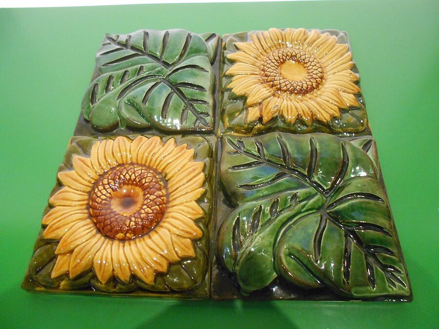 Casa Vicens marigold tile pattern designed by Antoni Gaudi
