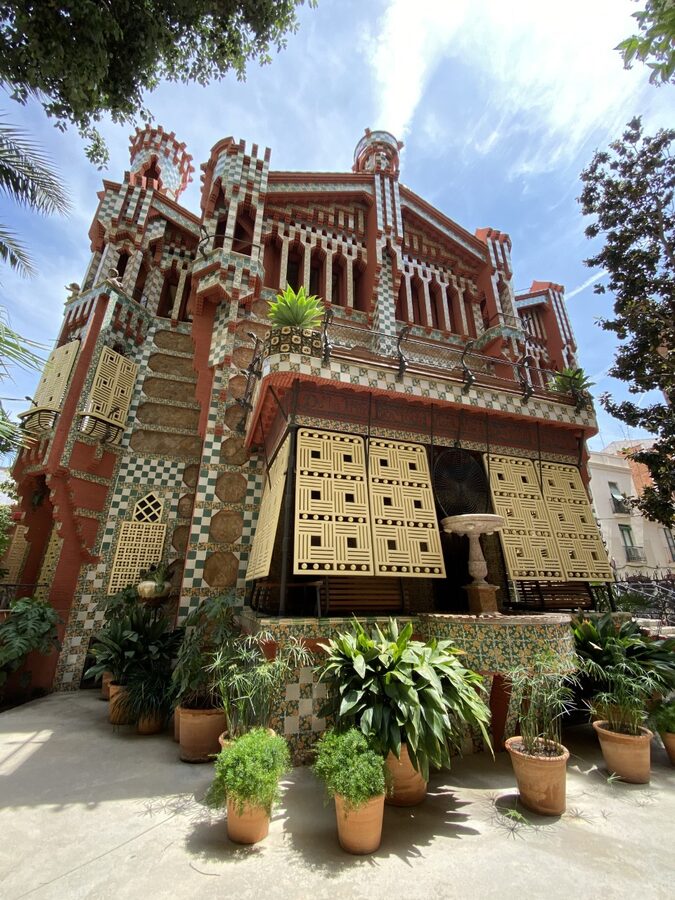 Casa Vicens original facade designed by Antoni Gaudi