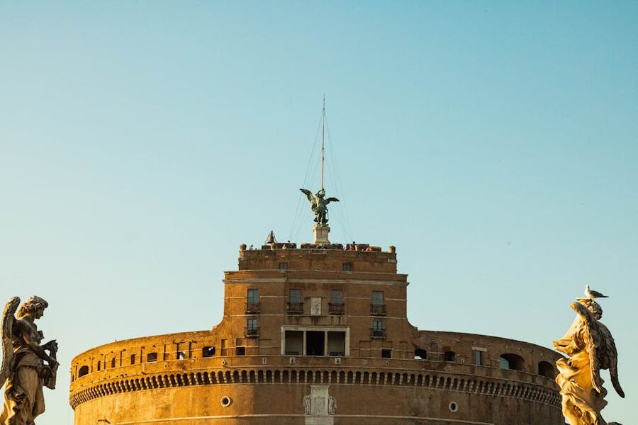 Castel SantAngelo and Bernini sculptures on Ponte SantAngelo