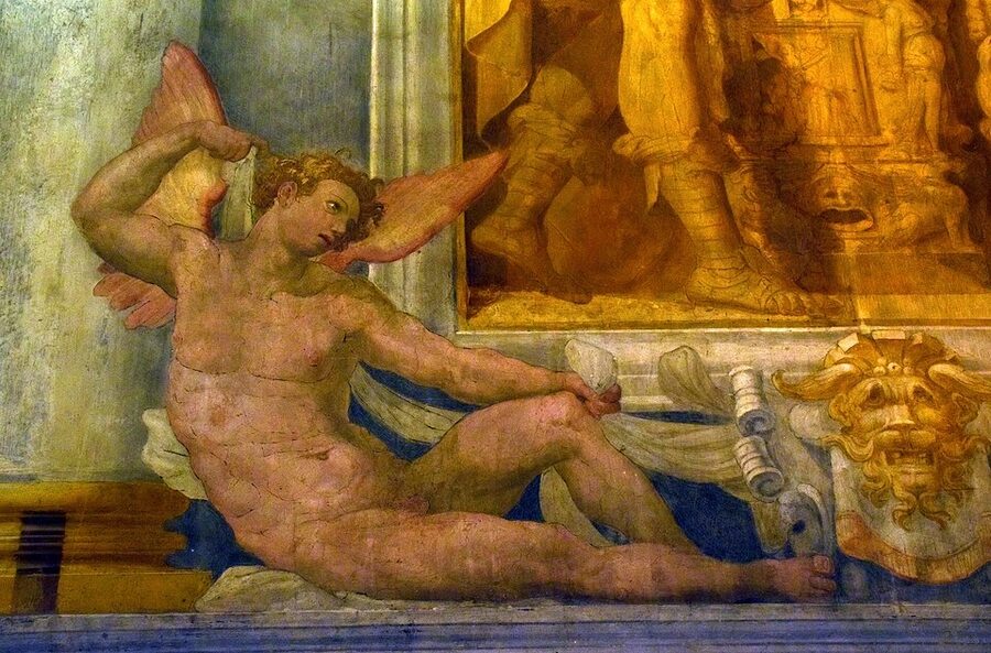 Sala Paolina frescoes inside Castel SantAngelo