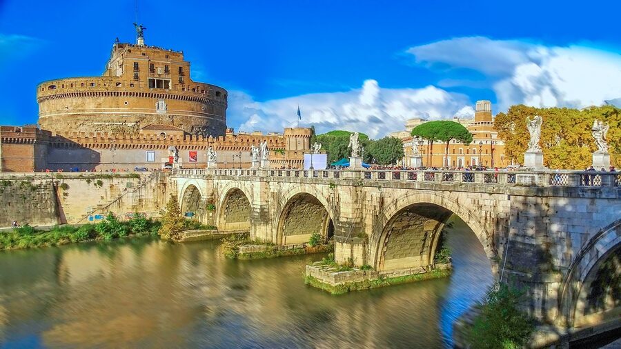 Castel SantAngelo with Vatican in the background