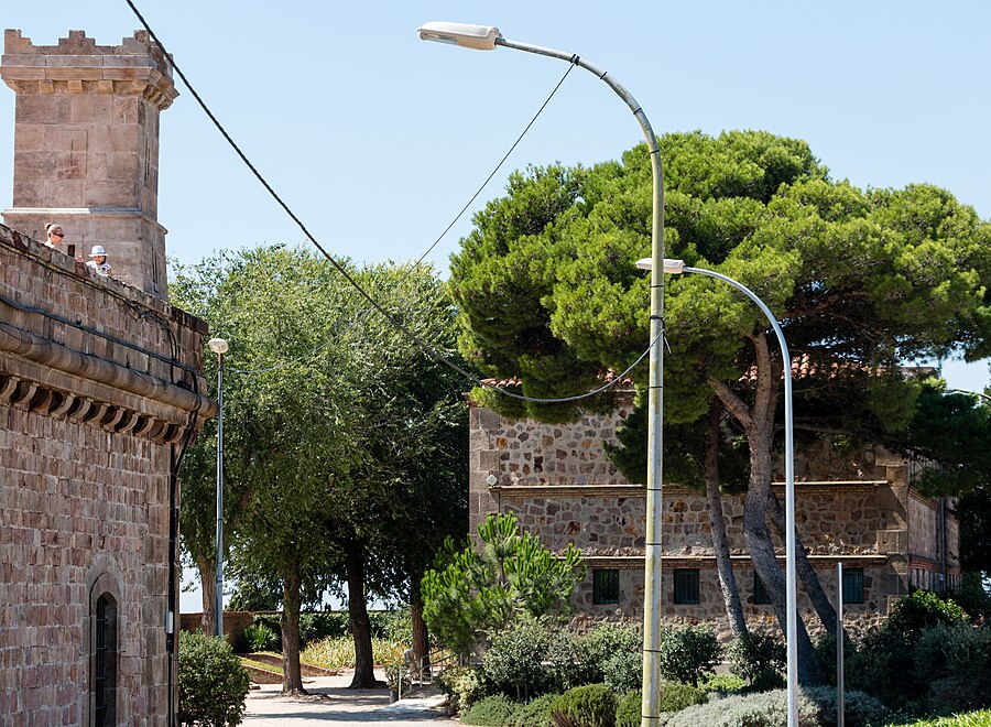 Castell de Montjuic fortress outer walls Barcelona