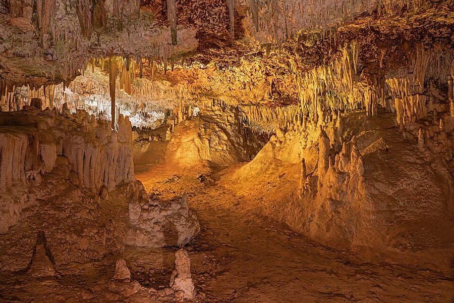 Blue cave chamber at Caves of Hams Mallorca