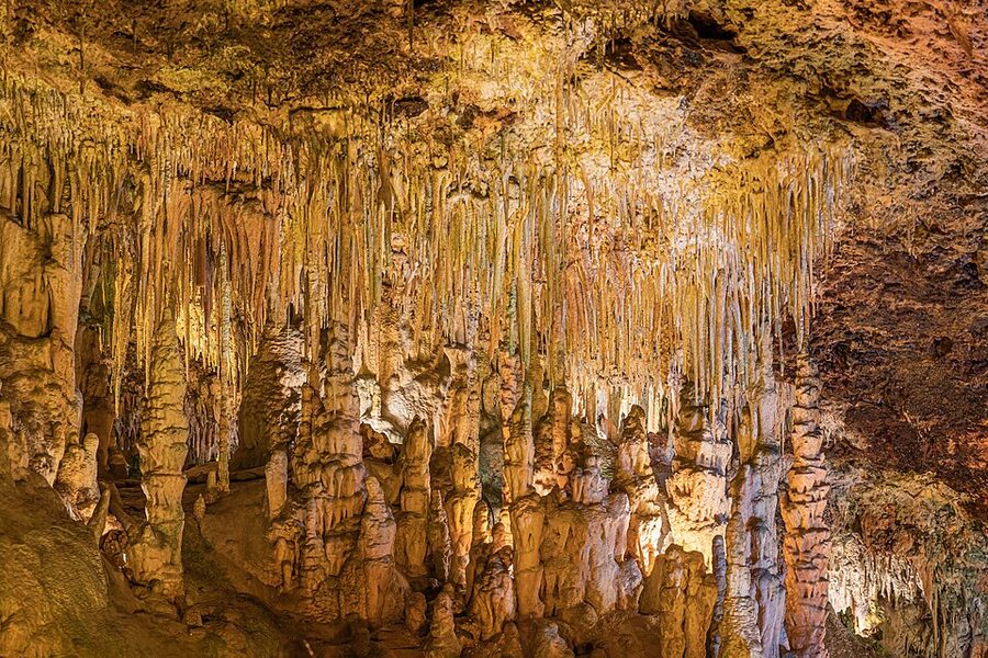 High chamber roof at the Caves of Hams Mallorca