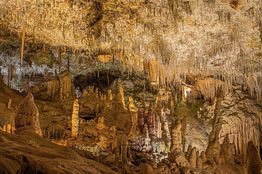 Mar de Venecia underground lake at the Caves of Hams in Porto Cristo Mallorca