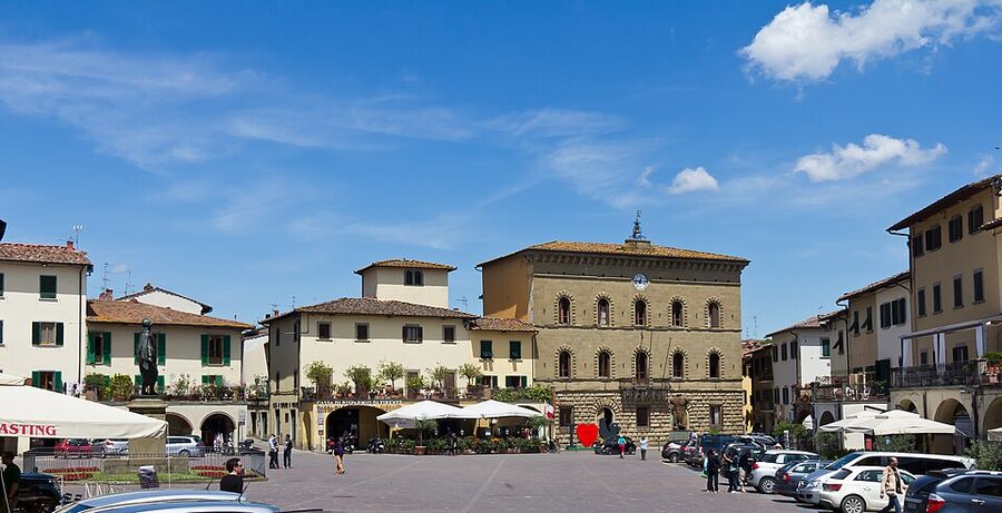 Greve in Chianti town square Piazza Giacomo Matteotti