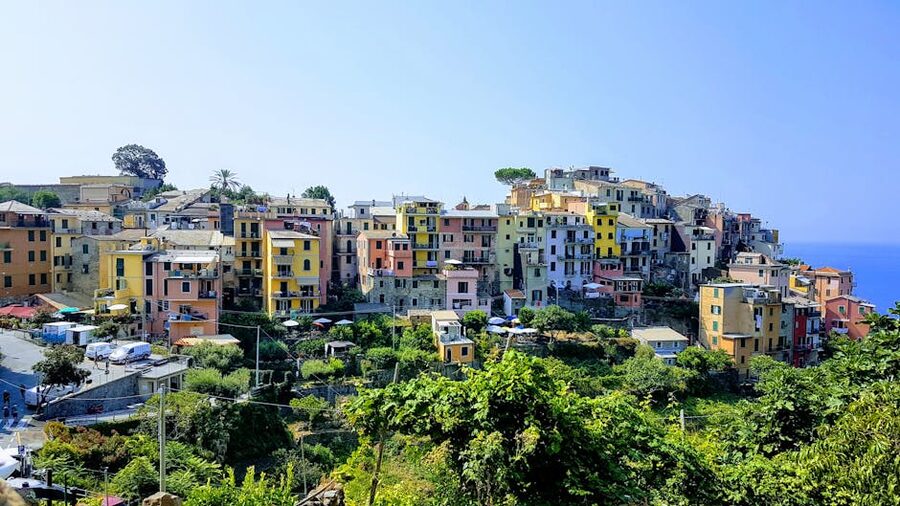 Corniglia colorful hillside village Cinque Terre