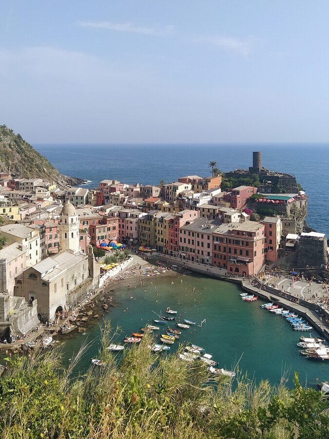 Vernazza viewed from the Sentiero Azzurro coastal trail