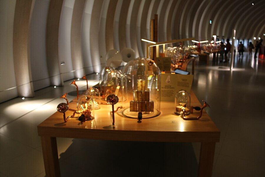 Cite du Vin Bordeaux Banquet of Legends installation