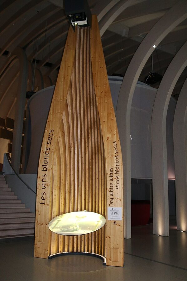Cite du Vin Bordeaux Five Senses Buffet exhibit