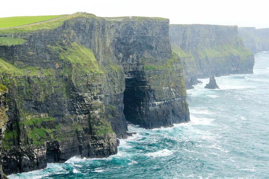 Cliffs of Moher in Atlantic mist