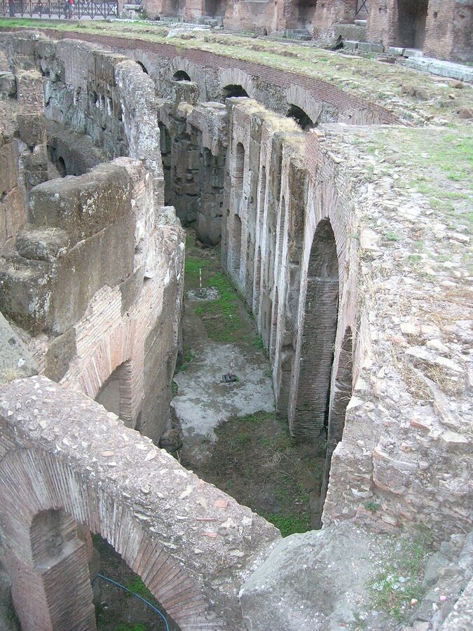 Colosseum hypogeum underground tunnels Rome