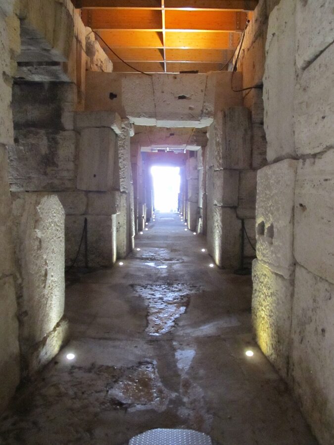 Colosseum Underground brick tunnel passageway