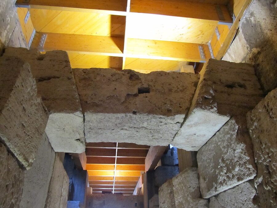 Colosseum Underground stone tunnel passageway