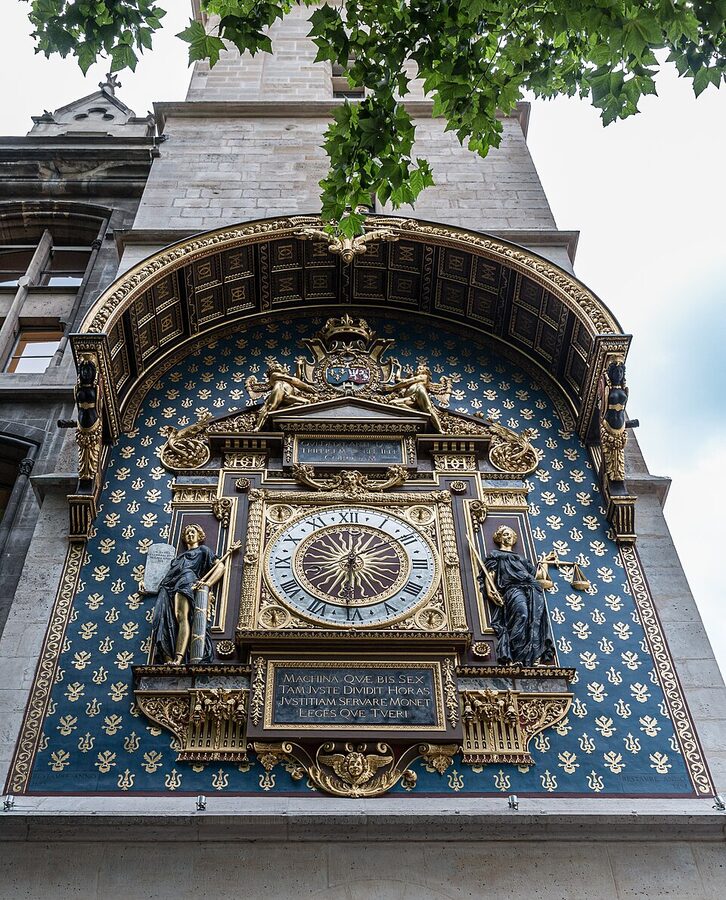 Charles V medieval clock on the Tour de l'Horloge of the Conciergerie