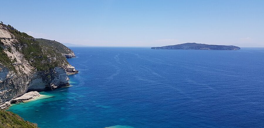 Antipaxos Tripitos Arch Paxos coastline view