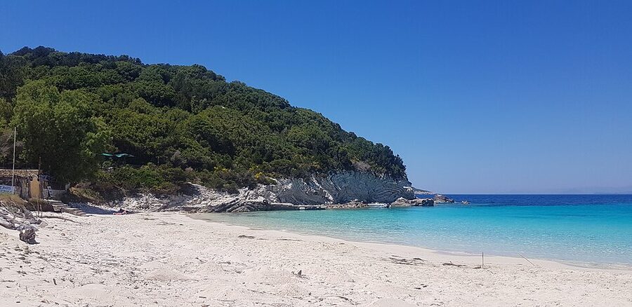 Vrika beach Antipaxos sand turquoise water