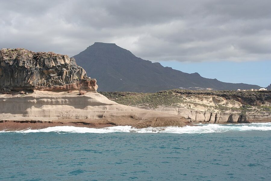 View from the deck of a sailing catamaran off Costa Adeje, Tenerife