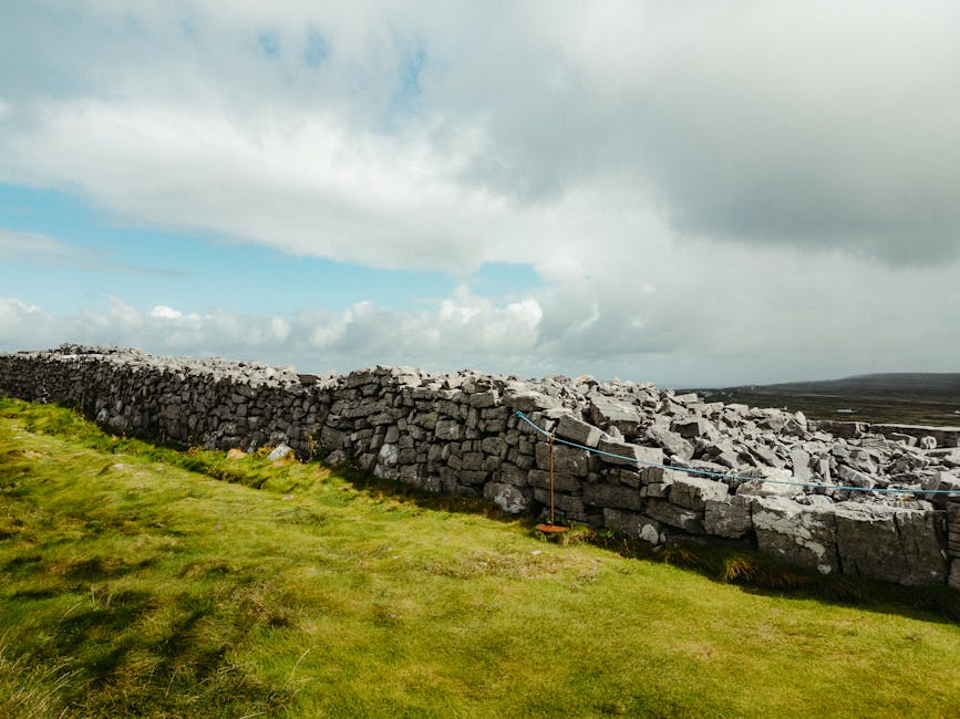 Traditional dry stone walls in County Clare