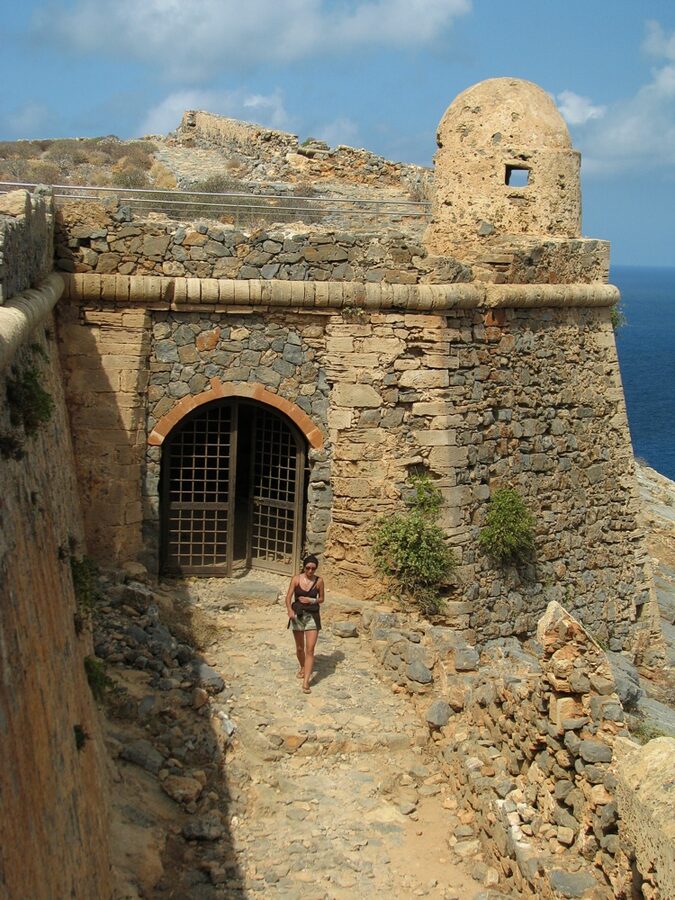 Gramvousa Venetian fortress entrance gate Crete