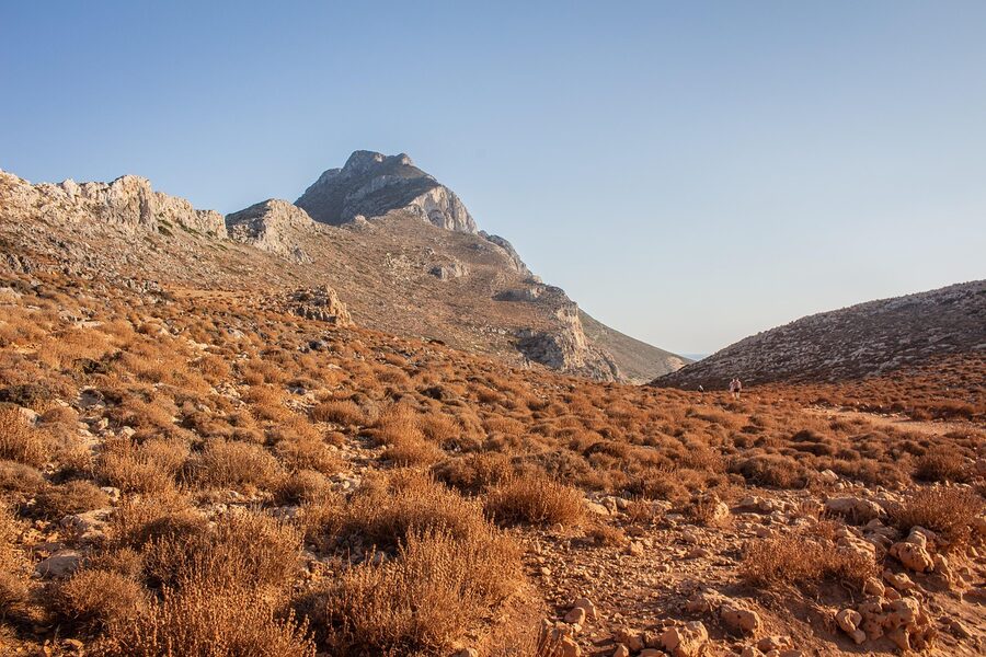 Balos hike trail mountain Crete rocky path