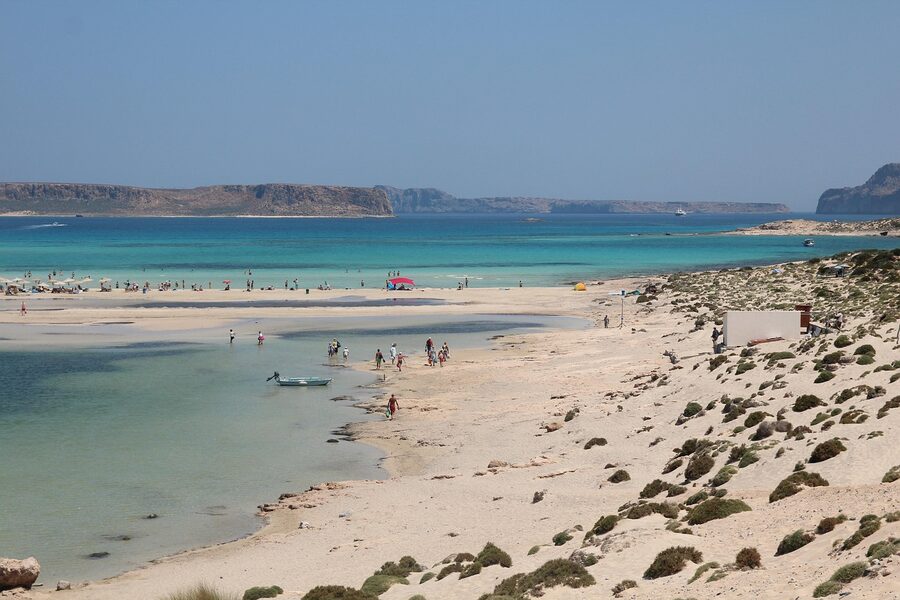 Balos beach view Crete island sea