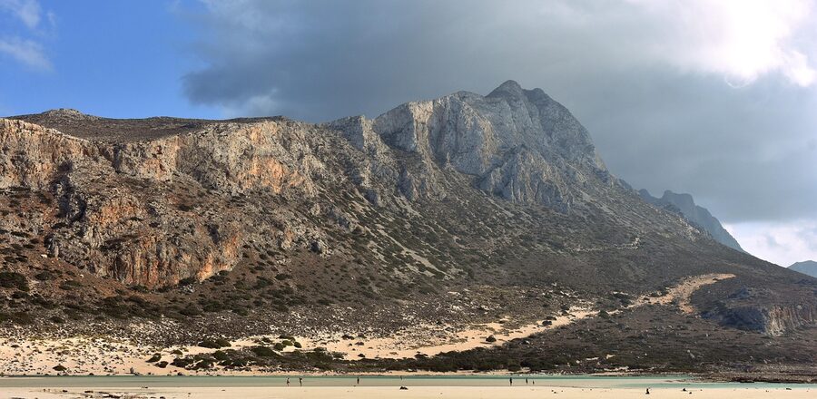 Balos mountain coast cliffs Crete sea view