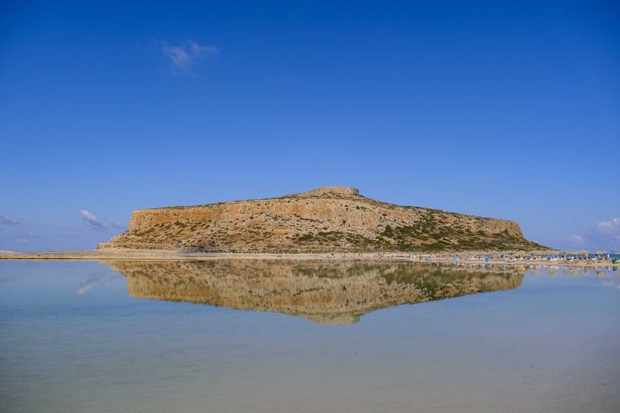 Balos Lagoon rock formation Crete cliffs sea