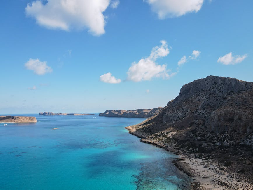 Crete rocky cliffs turquoise sea Balos