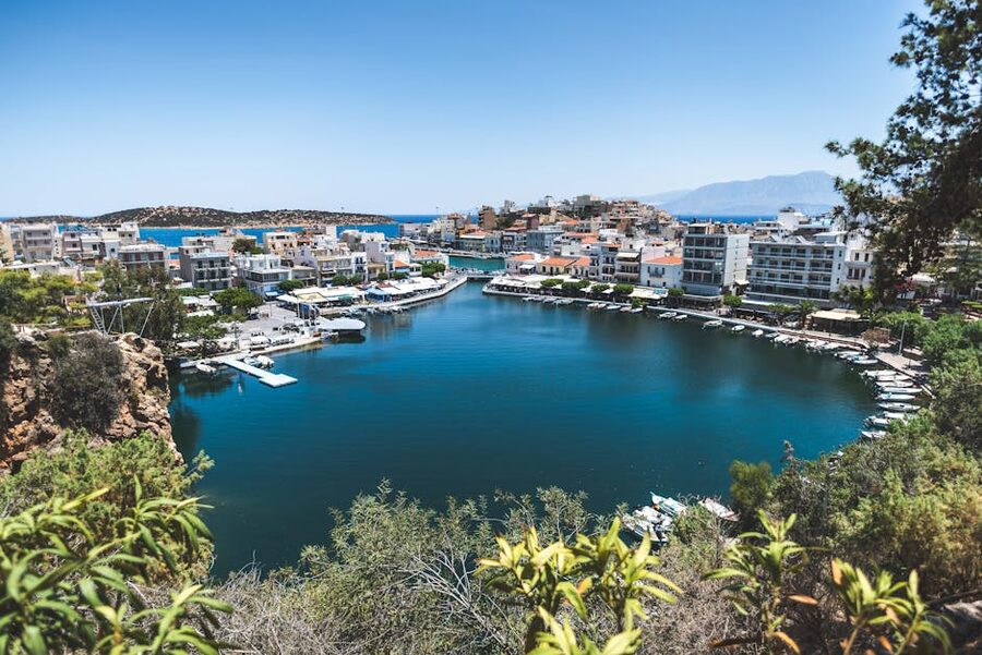 Agios Nikolaos marina harbour Crete