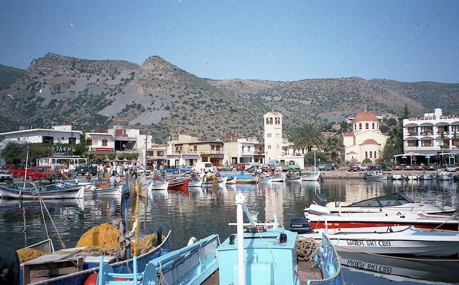 Elounda port harbour boats Crete