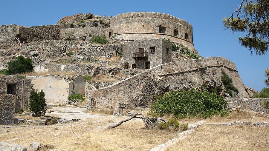 Spinalonga former leper colony Crete restored houses