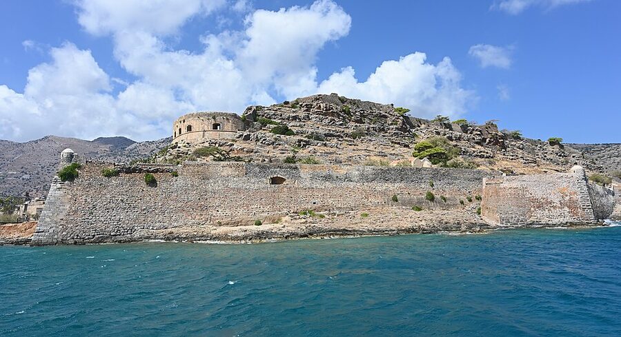 Spinalonga fortress east side walls Crete