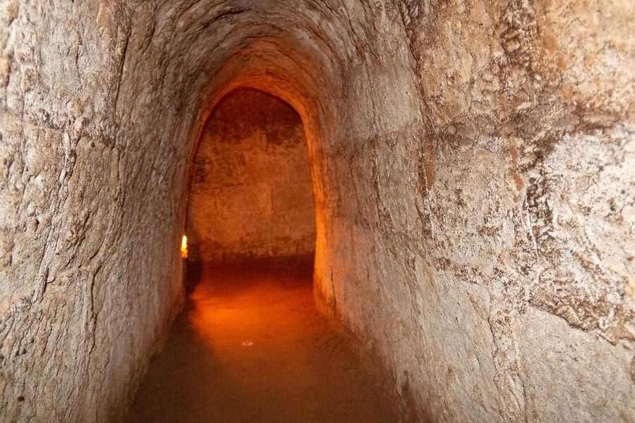 Inside the Cu Chi Tunnels underground passage