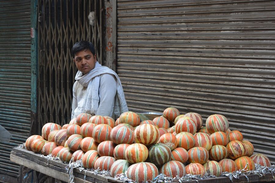 Old Delhi street food vendor India