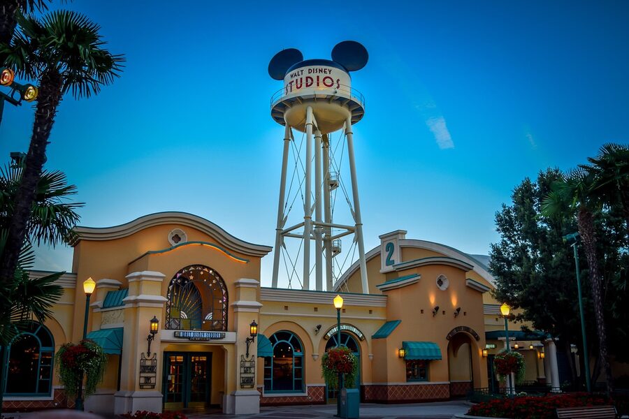 Walt Disney Studios Park architecture and signage at Disneyland Paris
