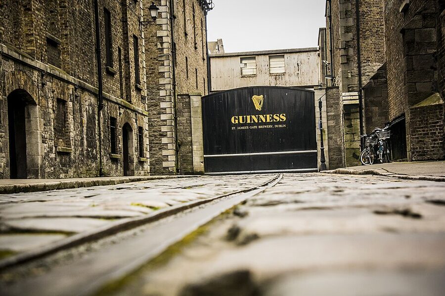 Guinness Storehouse atrium shaped like a giant pint glass Dublin
