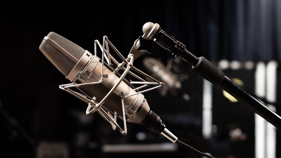 Recording studio microphone like those used in the IRRM Sinead O'Connor recording space