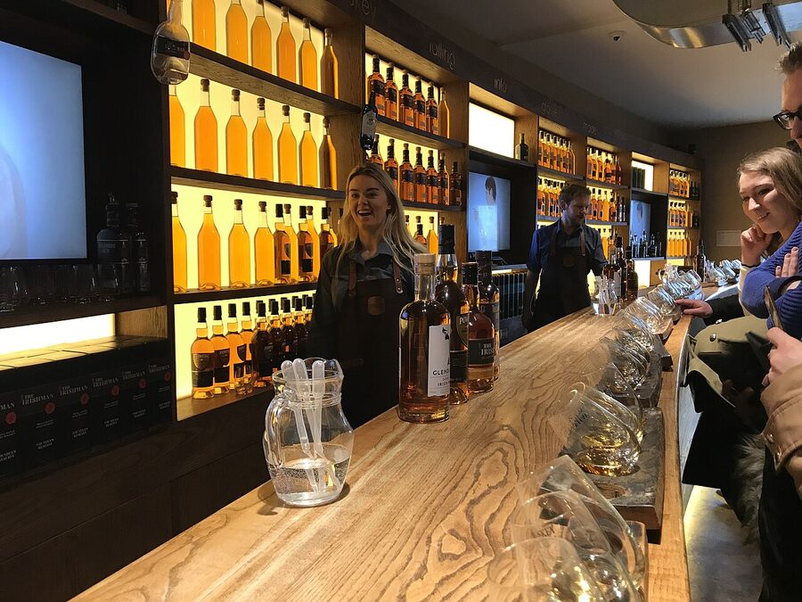Irish Whiskey Museum bar on Grafton Street Dublin