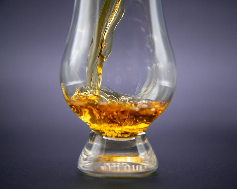 Whiskey poured into a tasting glass Dublin