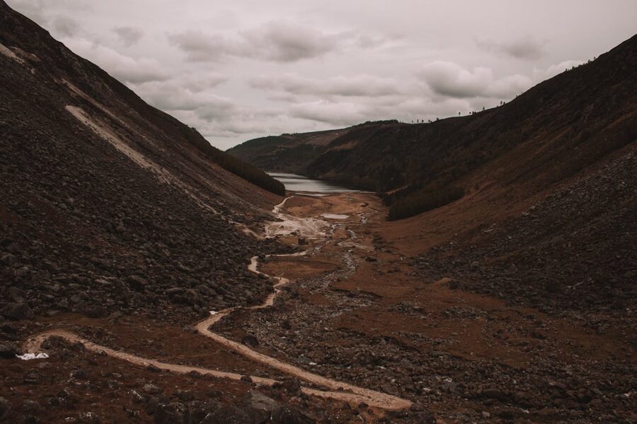 Glacial valley at Glendalough, County Wicklow