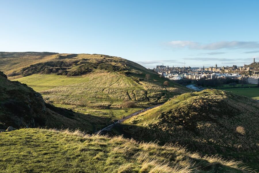 View from Arthurs Seat overlooking Edinburgh city