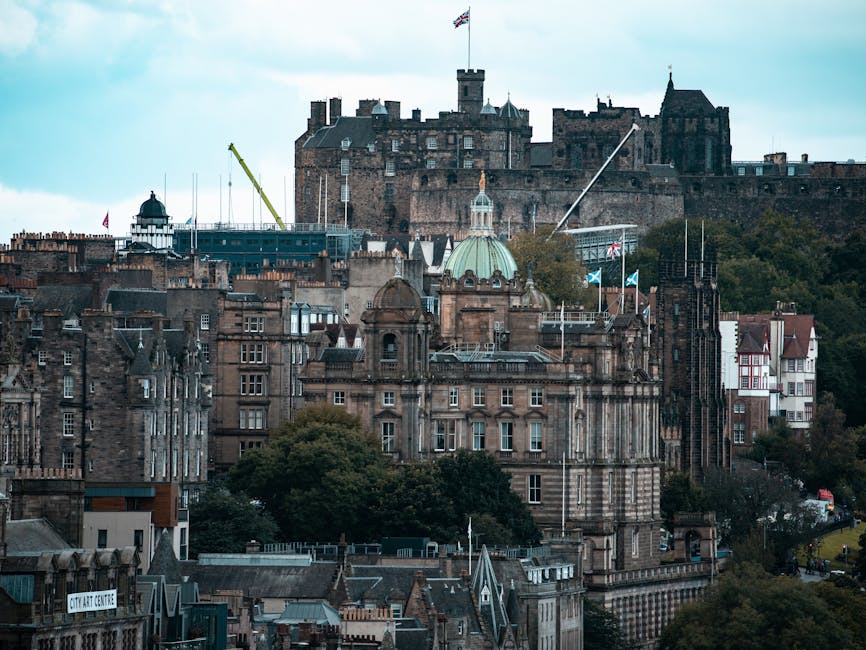 Edinburgh Castle and cityscape