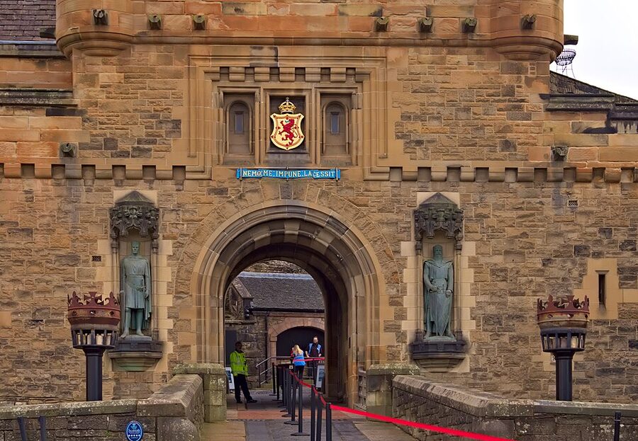 Edinburgh Castle main gatehouse with portcullis