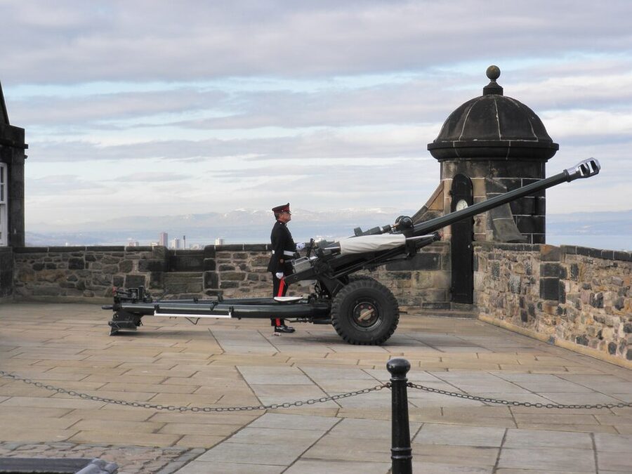 The One O Clock Gun position at Edinburgh Castle