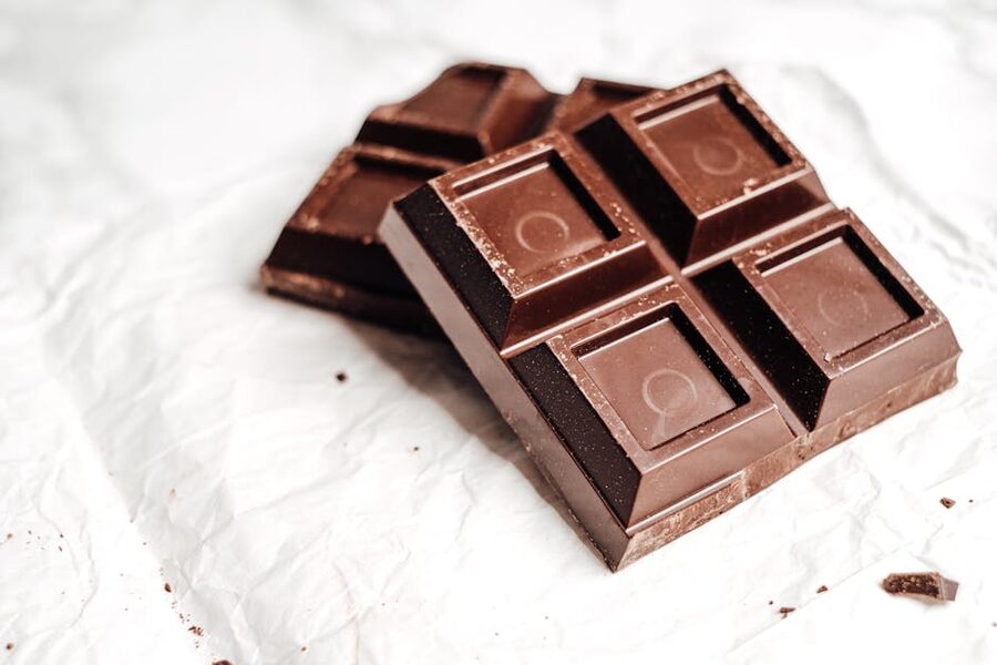 Dark chocolate bars selection