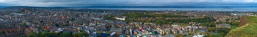 Edinburgh Royal Mile seen from Salisbury Crags