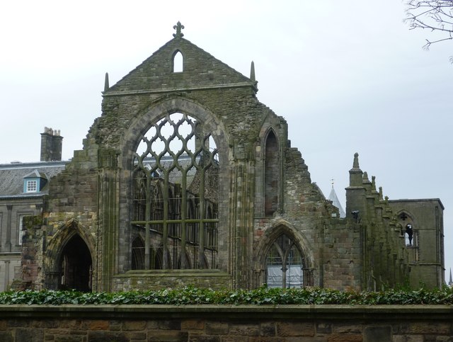 Holyrood Abbey ruins gothic arches Edinburgh